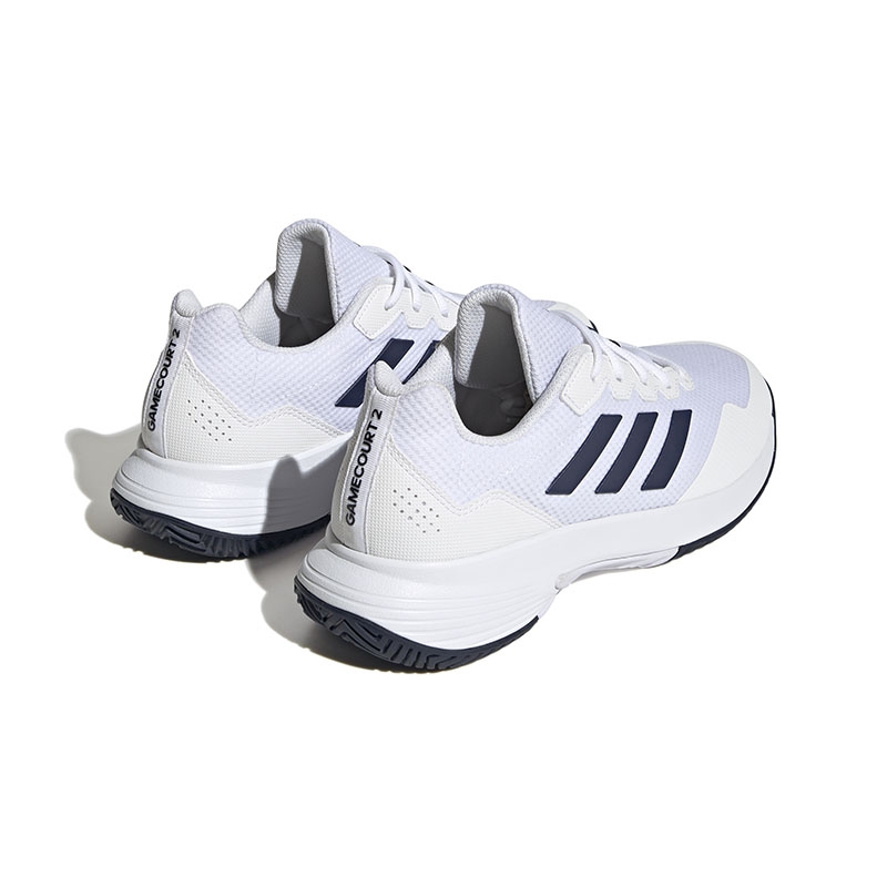 Adidas GameCourt 2 Mens Tennis Shoes | White | Men's White/Navy / 11