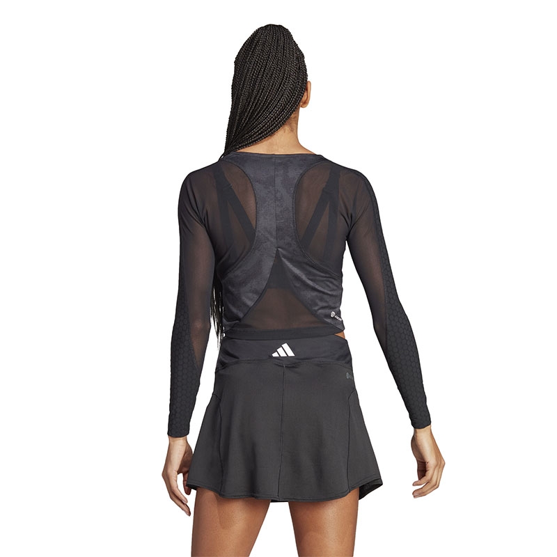 Adidas Paris Freelift Long Sleeve Women's Tennis Top Carbon/black