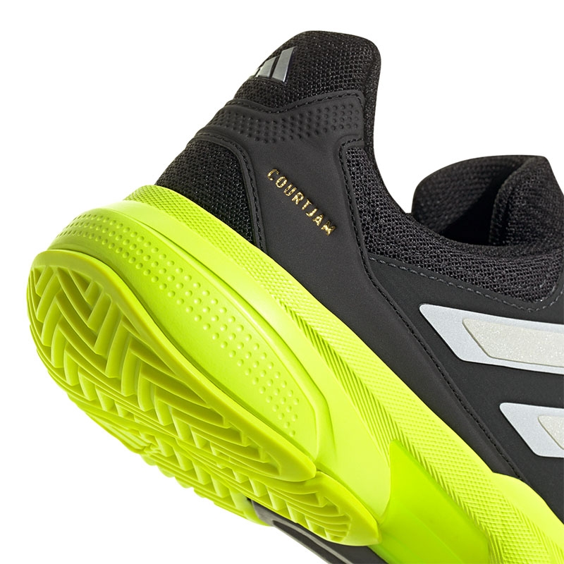みん3点 Adidas CourtJam Control 3 Men's Tennis Shoe Carbon/lucidlemon