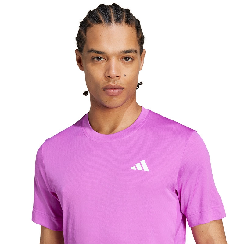 Adidas Gameset Freelift Men's Tennis Tee Purpleburst