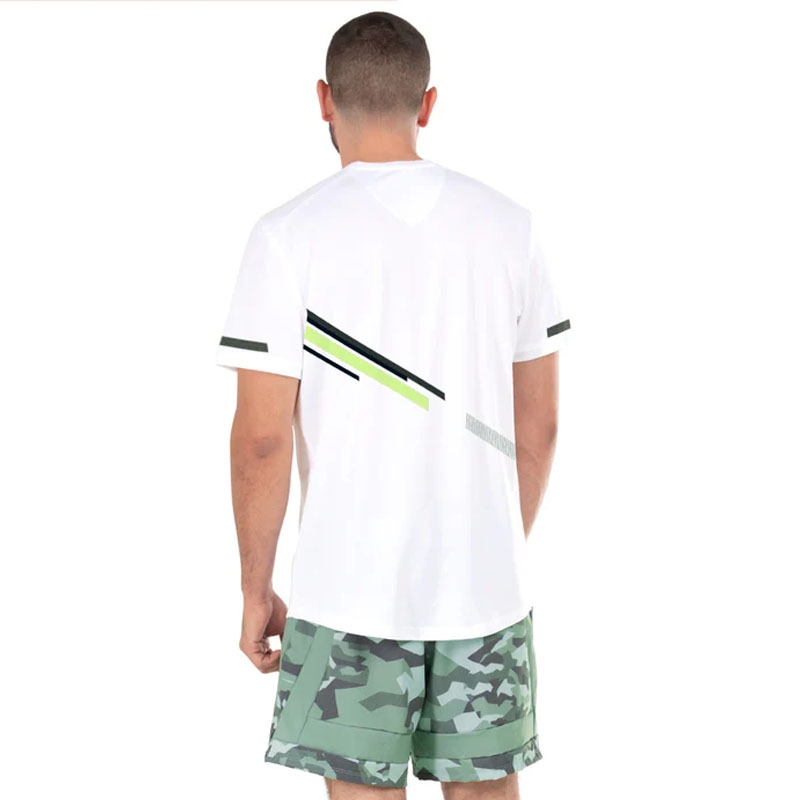 KSwiss Dynamic Stripe Men's Tennis Shirt White