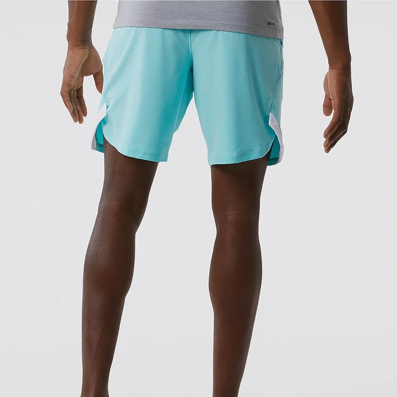 New Balance Tournament 9 Men's Tennis Short Aqua
