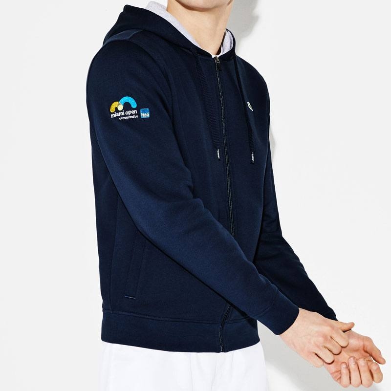 Lacoste Miami Open Fleece Men's Tennis Hoodie Navy