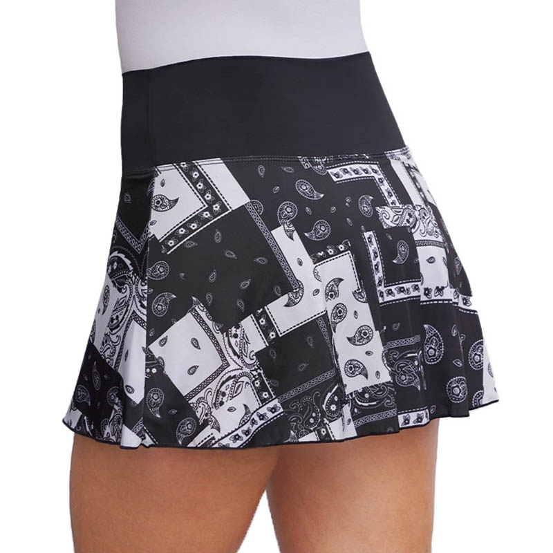 LacoaSports Bandana Women's Tennis Skirt Black