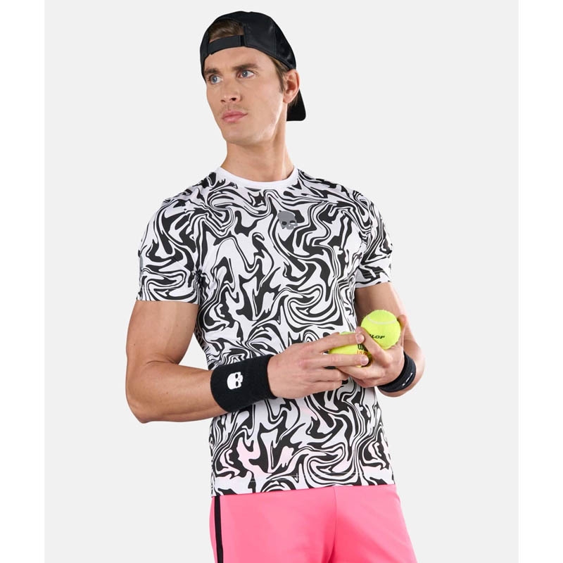 Hydrogen Chrome Tech Men's Tennis Tee White