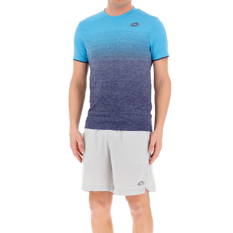 Lotto Court II Men's Tennis Tee Blue