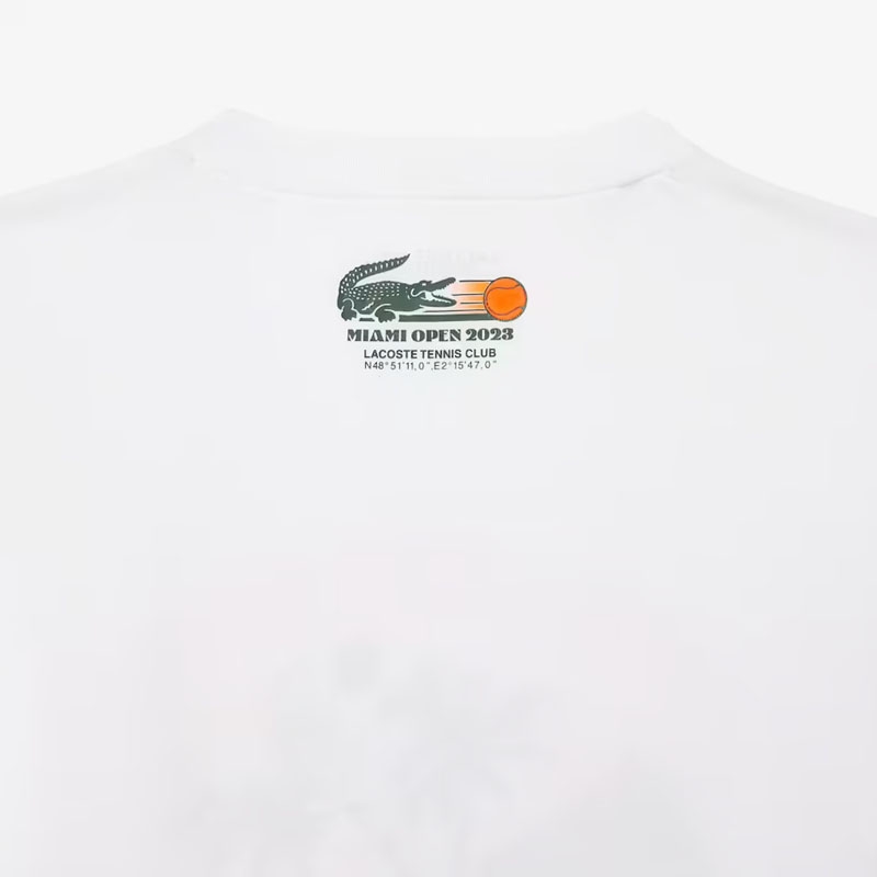 Lacoste Miami Open 23 Men's Tennis Tee White