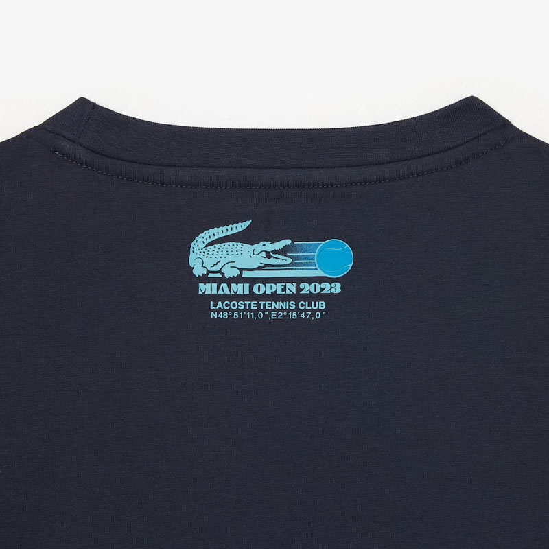 Lacoste Miami Open 23 Men's Tennis Tee Navy