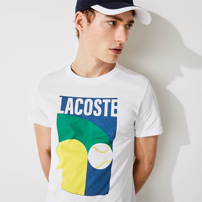 Lacoste Graphic Men's Tennis Tee White