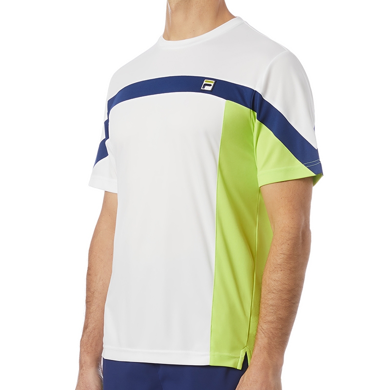 Fila PLR Men's Tennis Crew White/lime/blue