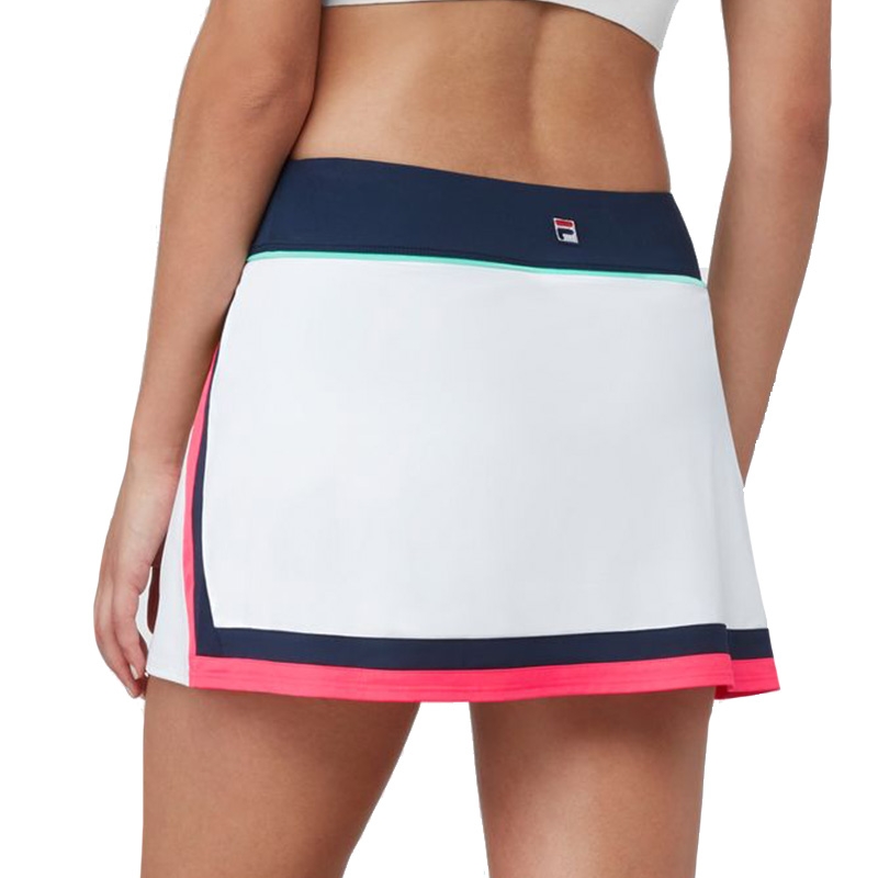 Fila Heritage A Line Women's Tennis Skirt White/navy/pink