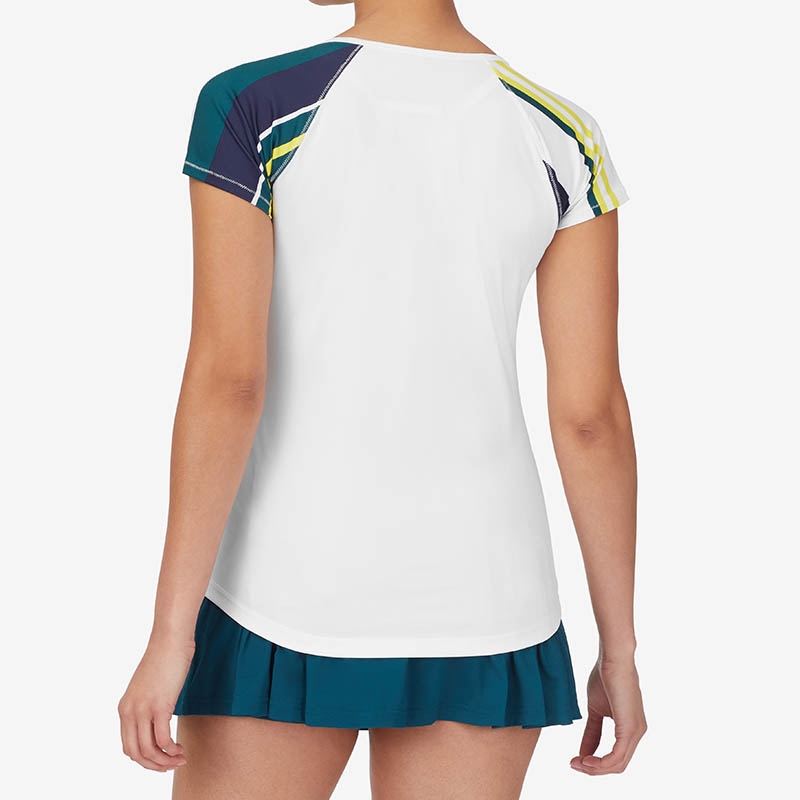 Fila Heritage Women s Tennis Top Green yellow white
