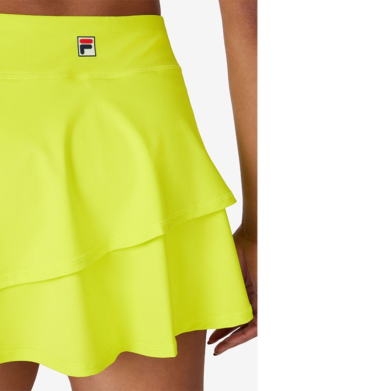 Fila Double Tier Court Women's Tennis Skirt Neongreen