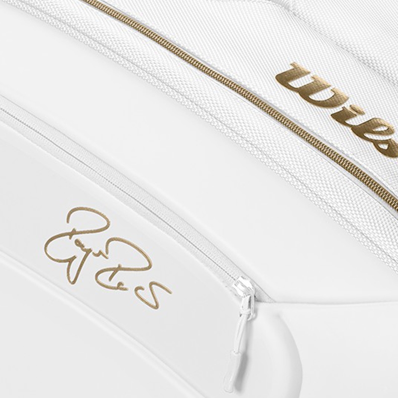 Wilson Federer DNA 12 Pack Tennis Bag White/Gold