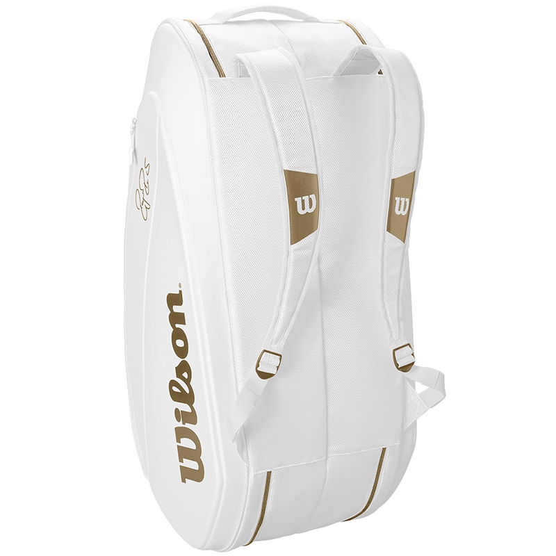 Wilson Federer DNA 12 Pack Tennis Bag White/Gold