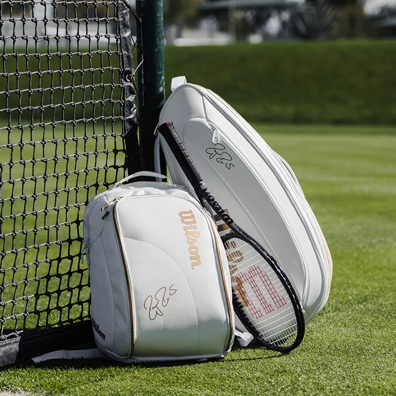 Wilson Federer DNA 12 Pack Tennis Bag White/Gold