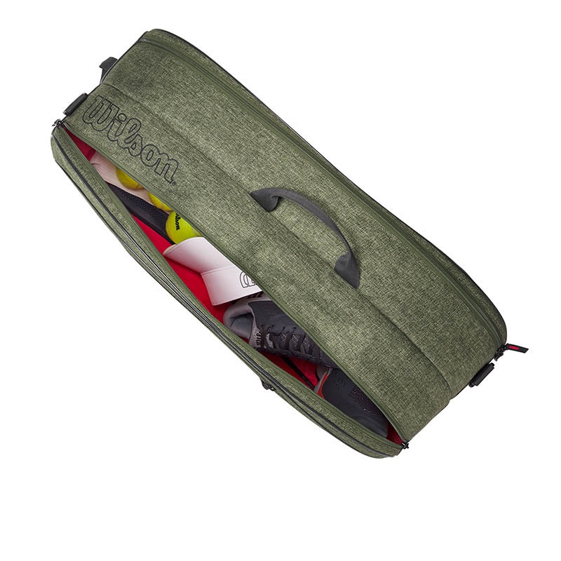 Wilson Team 6 Pack Tennis Bag Heathergreen
