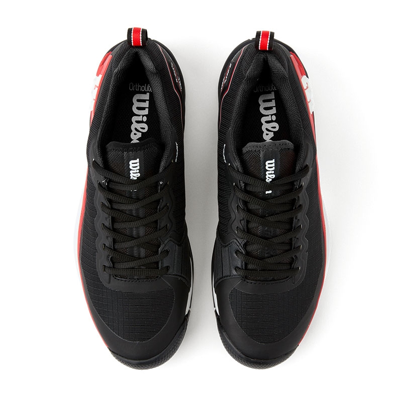 タイド・キングス5期（Red & Black） Wilson Rush Pro 4.5 Clay Men's Tennis Shoe Black/red