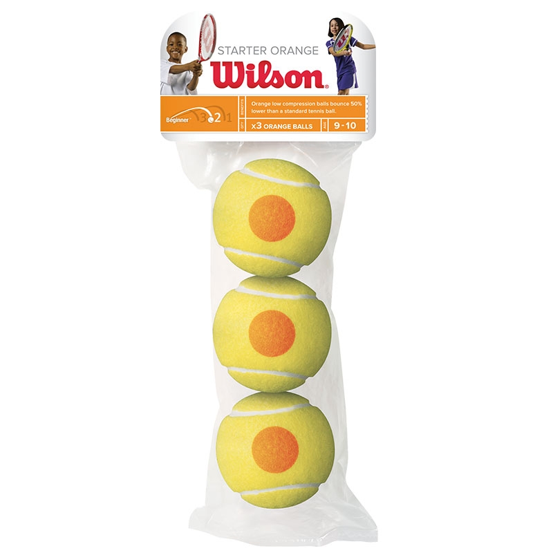 Wilson US Open Starter Balls Pack of 3 Orange