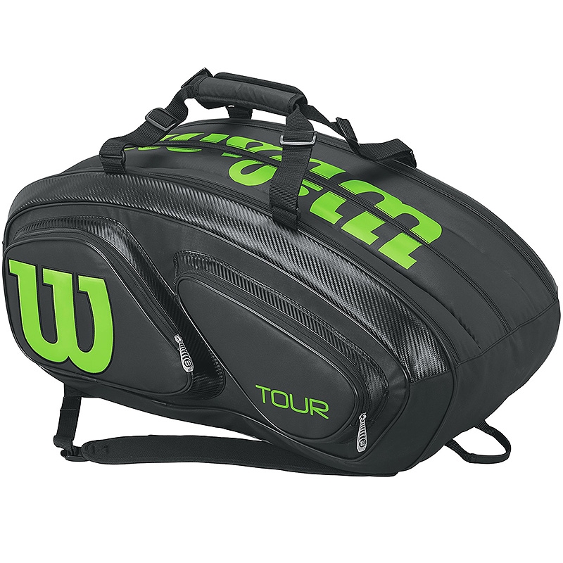 Wilson Tour V 15 Pack Tennis Bag Black/lime