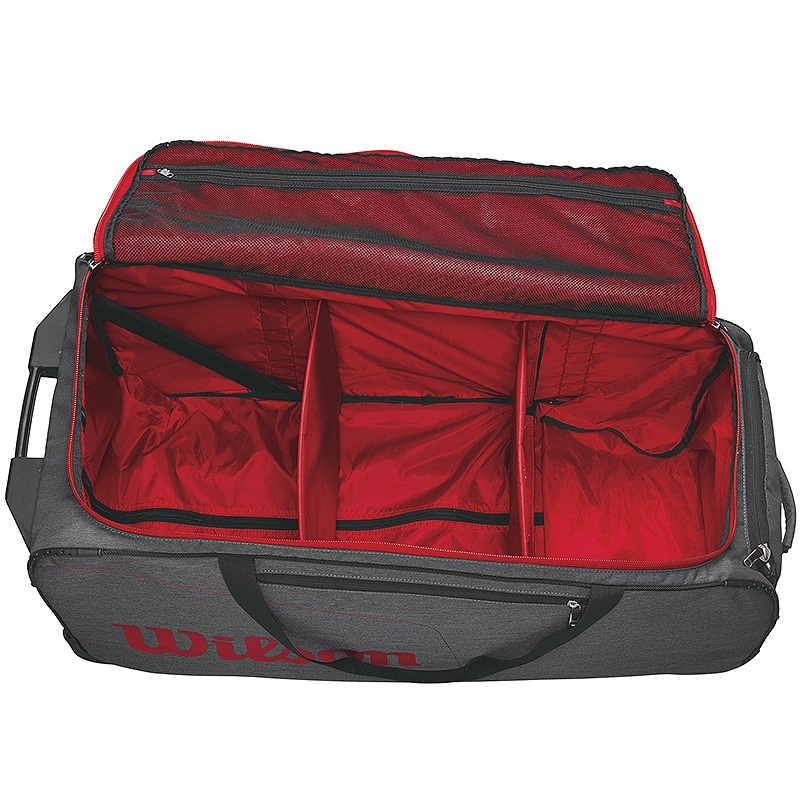Wilson Traveler Wheeled Tennis Bag Black/red