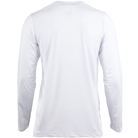 white long sleeve athletic top