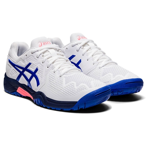 Vaca fascismo Groenlandia Asics Gel Resolution 8 GS Junior Tennis Shoe White/blue