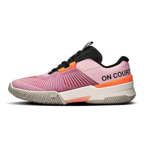 On THE ROGER Pro Fire Women's Tennis Shoe Pink/flame