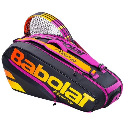 Missionaris geeuwen genoeg Babolat Pure Aero Rafa 6 Pack Tennis Bag Black/purple/orange