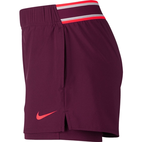 burgundy nike shorts womens