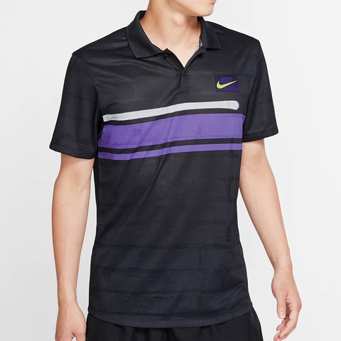 Nike Court Advantage NY Men's Tennis Polo Black/purple