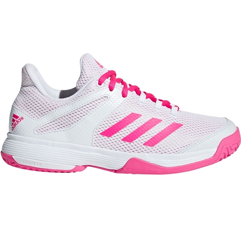 Adidas Adizero Club K Junior Tennis Shoe White/pink
