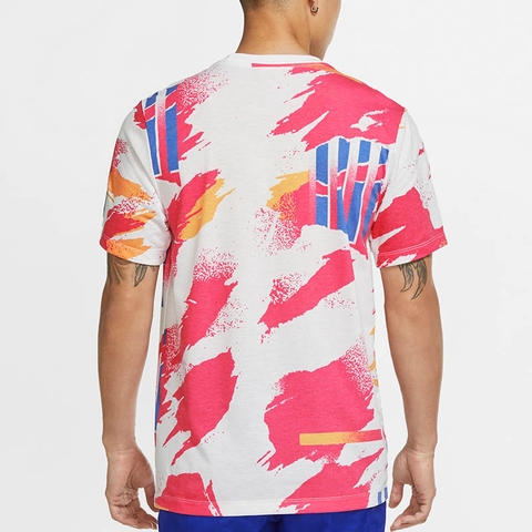 nike men's court challenge all over print tennis tee