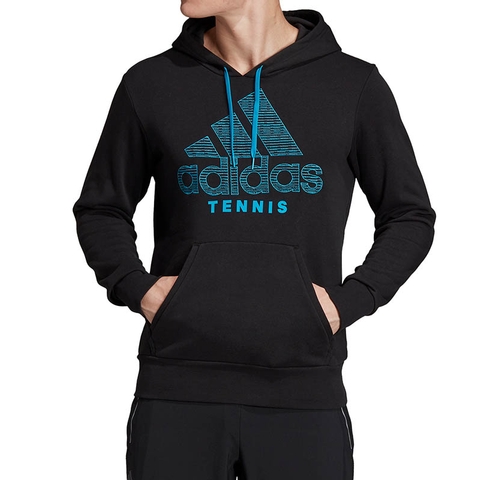 Adidas Graphic Men's Tennis Hoodie Black