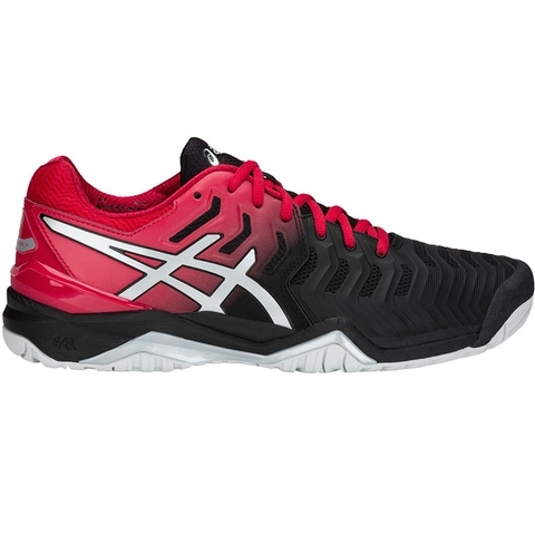 asics black red