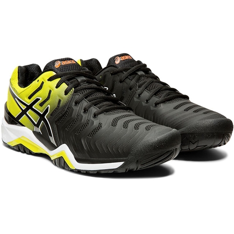 Asics Gel Resolution 7 Men's Tennis Shoe Black/yellow
