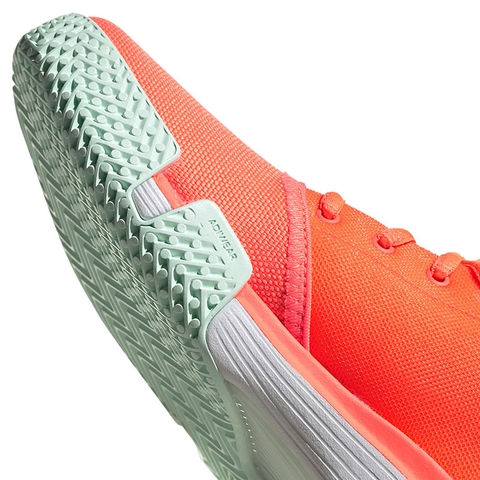 Adidas SoleCourt XJ Junior Tennis Shoe Coral/black