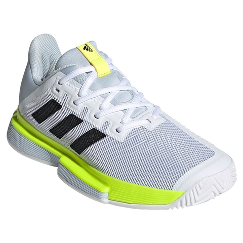 politik lunge Dykker Adidas SoleMatch Bounce Women's Tennis Shoe White/yellow