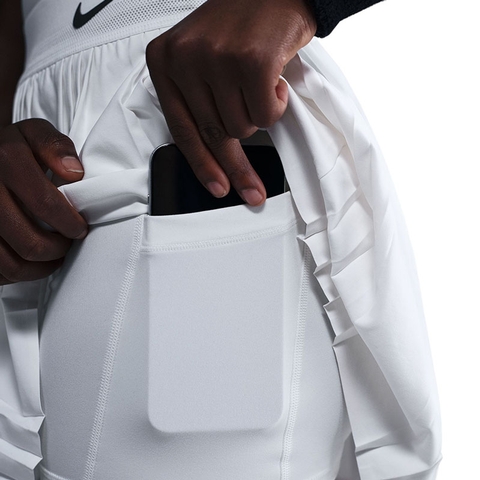 Nike Slam MB High-Rise Women's Tennis Skirt White/mediumash