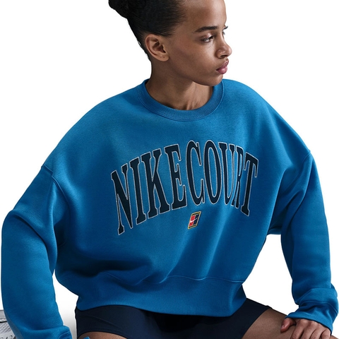 Nike Heritage Phoenix Fleece Women's Tennis Top Blue/armorynavy