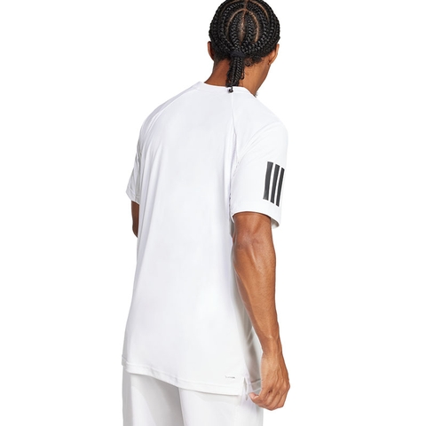 adidas Club 3-Stripe Men's Tennis Tee White