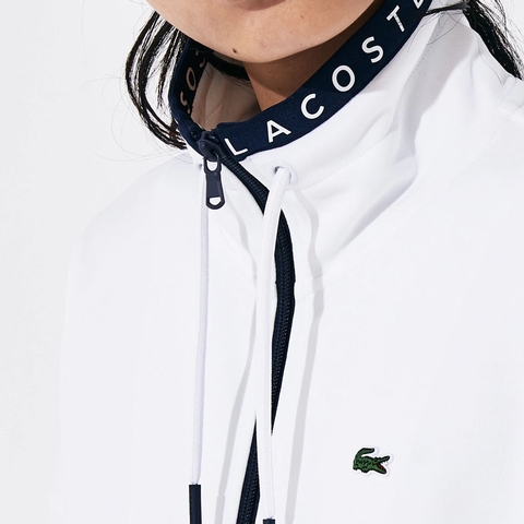 lacoste poly fleece tape track pants