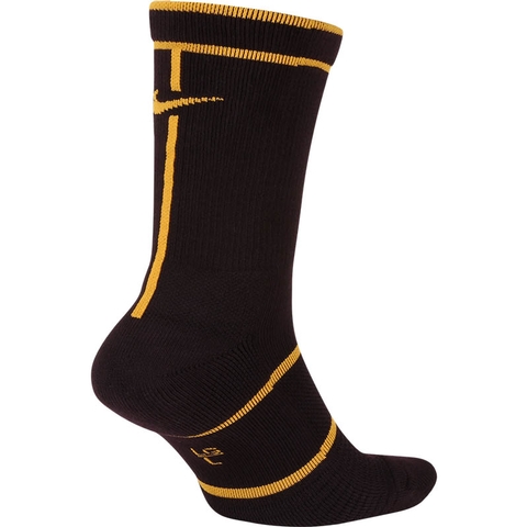 black and gold elite socks