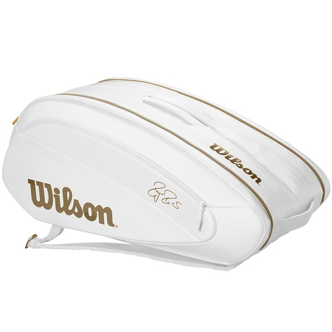 Wilson Federer DNA 12 Pack Tennis Backpack Racquet Racket White WR8004401001 