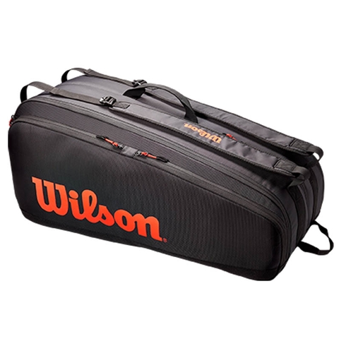 Wilson Tour 12 Pack Tennis Bag Black red