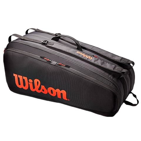 Antología Locomotora Coherente Wilson Tour 12 Pack Tennis Bag Black/red