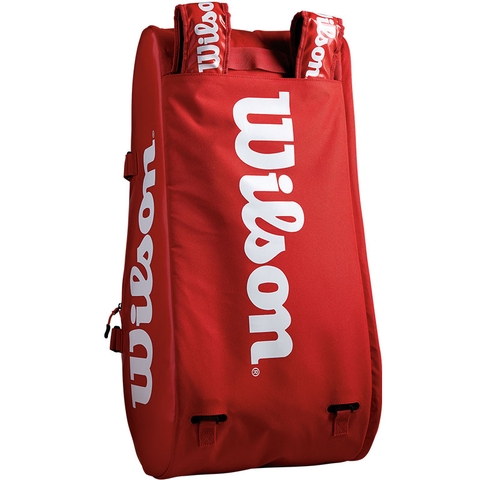 Wilson Red/White Super Tour 3 Compartment Tennis Bag WRZ840815 