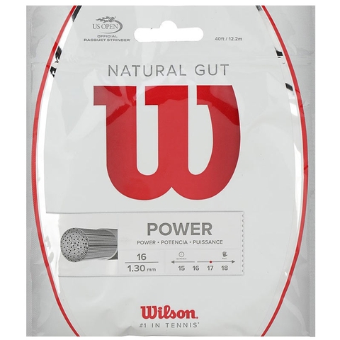 Wilson Natural Gut 16 Tennis String Set Natural